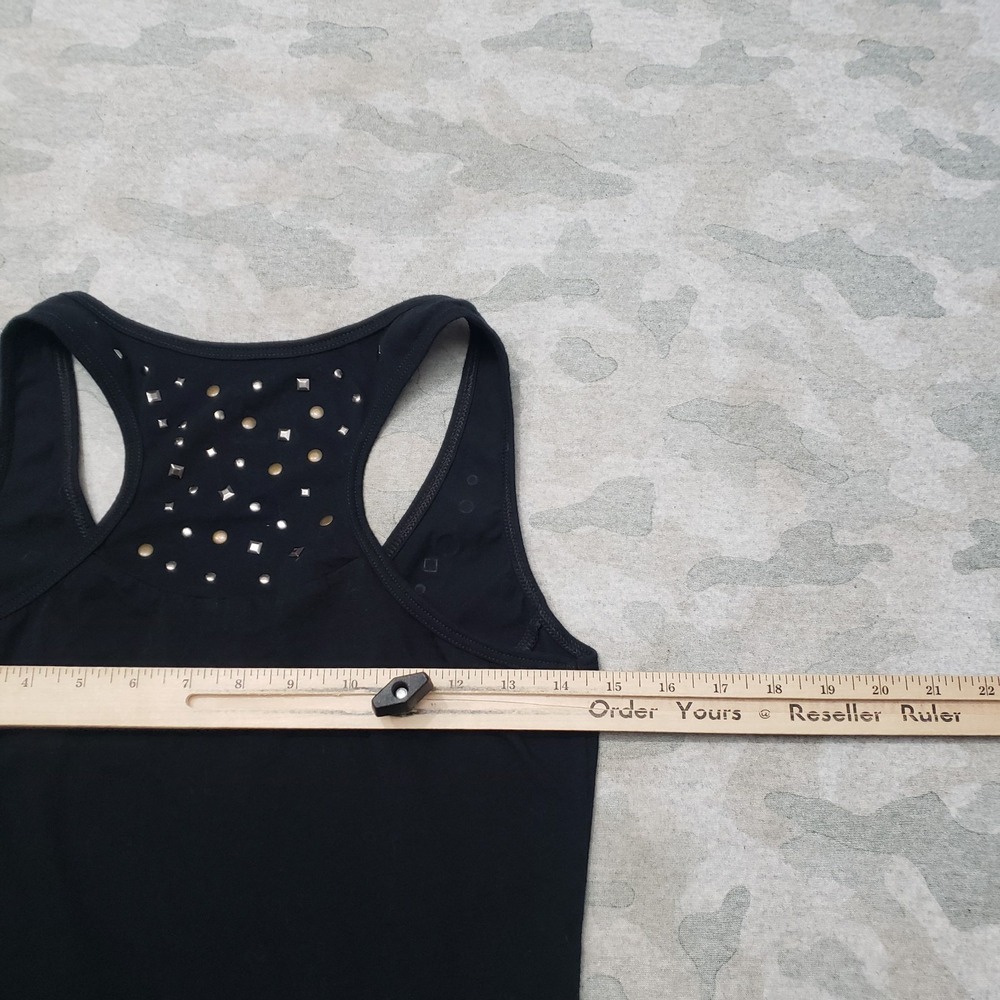Rock 47 By Wrangler Tank Top Womens Large Black Pullover Sleeveless Metal Studs - Picture 8 of 10